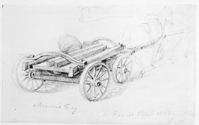 Carro de cervecero en Francis Street, 1833 de George Snr Scharf